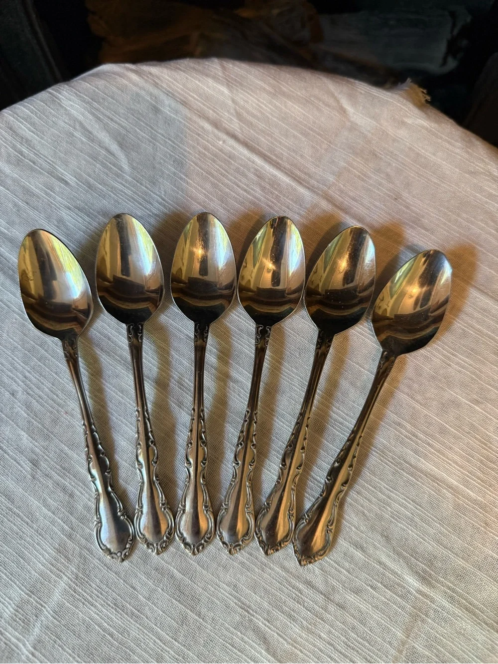 Vtg Oneida Northland Teaspoons Dinner Spoons 6”- Set of 6